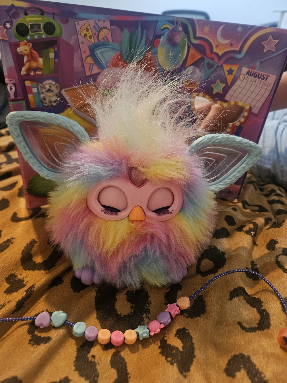 Plush Interactive Rainbow Fluffy Talking Toy - Multicolor